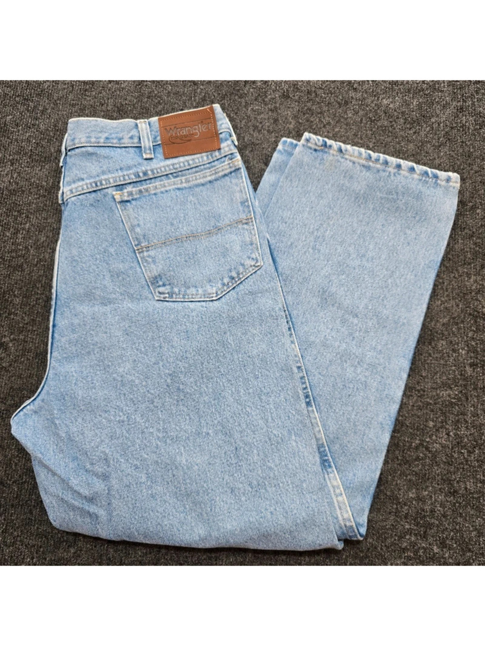Vintage Wrangler ProGear Relaxed Straight Leg Jeans Light Wash Denim 40x30